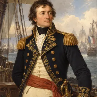 KI-generiertes historisches Porträt von Admiral Pierre-Charles Villeneuve