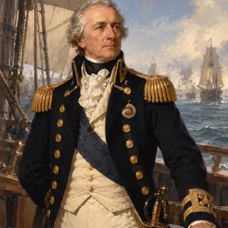 KI-generiertes historisches Porträt von Admiral Cuthbert Collingwood