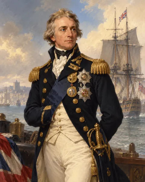 KI-generierte historische Illustration von Horatio Nelson