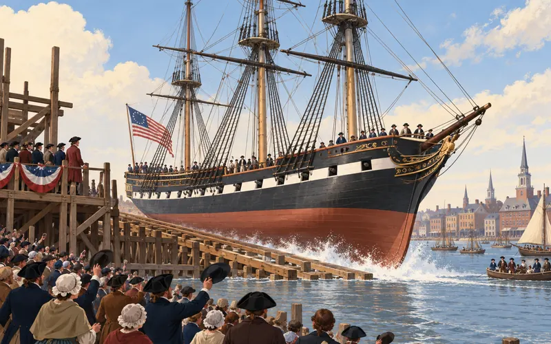 Спущен на воду фрегат USS Constitution