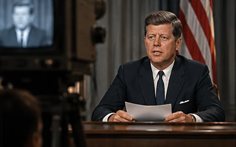 Kennedy informiert über die Kubakrise